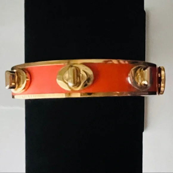 Coach Turnlock Bracelet Elegant Enamel in Orange VINTAGE - Picture 6 of 12
